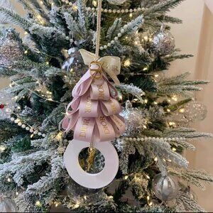 Dior Pink & Gold Ribbon Hanging Ornament with White diffuser
